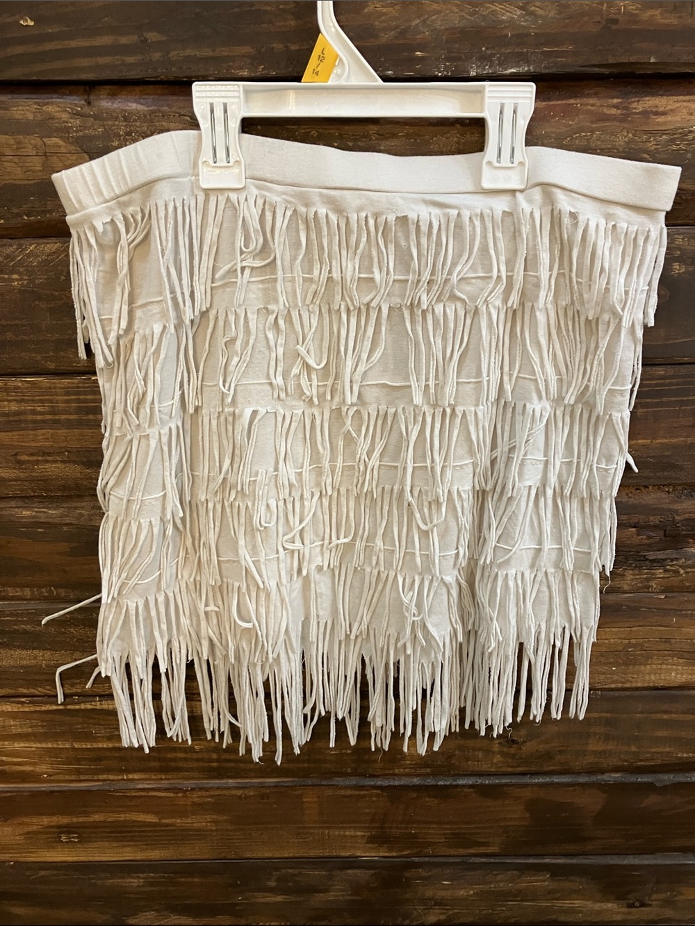 Nollie White Fringe Mini Skirt